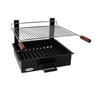 RUECAB - Barbecue a carbone, barbecue da incasso 6/8 posate - Set grigliate - Dimensioni da incasso: 50 x 44 cm
