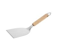 RUECAB - Spatole per barbecue, set di utensili per barbecue - Spatola larga per piastra inox, raschietto largo per piastra INOX - Manico in legno di acacia - Lunghezza: 32 cm 001543