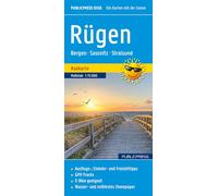 Rügen, Radkarte 1:75.000, Publicpress: Bergen - Sassnitz - Stralsund, mit Toureninfos, GPX Tracks, wasserfest und reißfest