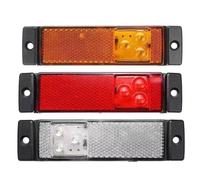 ruehalf 10 pezzi 12V/24V luce di posizione laterale for auto indicatore di direzione indicatore di stop lampada di avvertimento fanale posteriore for rimorchio camion(red)