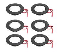 ruehalf 6X Faretti LED Sottili da Incasso for mobili, 3W, 12V DC, faretti LED da Incasso, lampadine da 55mm, luci solari for Camper e Camper.(Black Shell,White 6000K)
