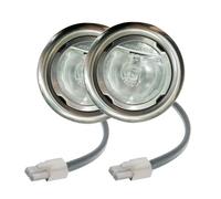 ruehalf Lampadina alogena G4 da 2 pezzi, 20 W, for armadio, 2 pollici, foro da 50 mm, sotto l'armadio, for cappa da cucina, lampadina for estrattore di fumo