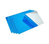 RUEHALF Mini riflettore a specchio rivestito anteriore ad alta riflettività Specchi piatti riflettenti sulla superficie anteriore Lente in vetro ottico Proiettore fai-da-te(2 pieces,8x8x1mm)
