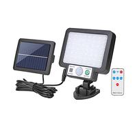 Ruelen Applique da parete con spacco solare a LED 3 modalità lampade con sensore di movimento impermeabili con telelcomando di illuminazione pubblica da giardino lampada solare