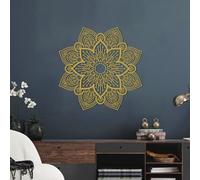 ruelen Mandala Wall Art Metal Flower Wall Decor 3D Floral Art 76,2 cm Oro