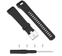 Ruentech braccialetti di silicone elastico morbido bande cinghie di ricambio per Garmin Vivosmart HR + Smartwatch accessori, Black