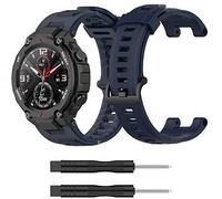 RuenTech Cinturino compatibile con Amazfit T-Rex Cinturino di ricambio in silicone, compatibile con Amazfit T-Rex Smartwatch Band (blu navy)