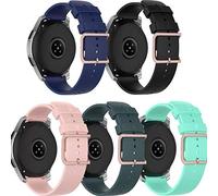 RuenTech Cinturino compatibile con Umidigi Uwatch 2 / Umidigi Uwatch 2s Cinturino di ricambio in morbido silicone flessibile per cinturini accessori (nero+verde militare, blu navy, rosa+bluverde)