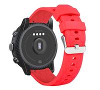 RuenTech Cinturino compatibile con Umidigi Uwatch 2/Uwatch 2S/Uwatch 3S/Urun/Urun S/Uwatch 5, in silicone, 22 mm, colore rosso