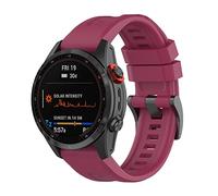 Ruentech Cinturino di ricambio compatibile con Garmin Fenix 7X/6X/5X Enduro, cinturino di ricambio in silicone per Tactix 7 PRO/Quatix 7X D2 Charlie Descent Mk1 MK2, colore vinaccia