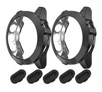 RuenTech Compatibile con Garmin Fenix 5X Plus, pellicola protettiva di ricambio morbida in TPU, compatibile con Fenix 5X Plus accessori di protezione (nero+nero)