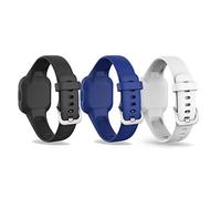 RuenTech Compatibile con Garmin Vivofit JR 3, cinturino di ricambio per bambini 2020, cinturino di ricambio in silicone, misura piccola (nero+bianco+blu marino)