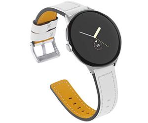 RuenTech Compatibile con Google Pixel Watch 3, cinturino da 41 mm, cinturino di ricambio in vera pelle per Google Pixel Watch 3, 41 mm, per donne e uomini