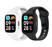 RuenTech Compatibile con Redmi Watch 3 Active, cinturino di ricambio con custodia protettiva in silicone per Redmi Watch 3 Active/Redmi Watch 3
