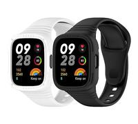 RuenTech Compatibile con Redmi Watch 3, cinturino di ricambio con custodia protettiva in silicone per Redmi Watch 3 accessori