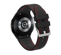 Ruentech Compatibile con Samsung Galaxy Watch5/4 40 mm/44 mm, cinturino di ricambio in silicone per uomo e donna, accessorio per orologio 4 Classic 42 mm/46 mm (nero + rosso)