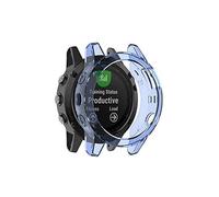RuenTech, custodia protettiva compatibile con Garmin Fenix 5, pellicola protettiva per lo schermo, in morbido TPU, con piastra di protezione e copertura completa Easy Access All Buttons (blu)