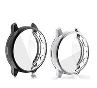 RuenTech Protezione compatibile con Samsung Galaxy Watch Active 2 44 mm 40 mm Custodia protettiva Shell Anti Scrach (44 mm, Black+Silver)