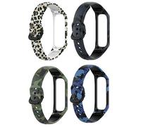 RuenTech Set di 4 cinturini compatibili con Samsung Galaxy Fit 2 Cinturino di ricambio per Samsung Galaxy Fit 2 Tracker fitness in silicone morbido colorato con fibbia in metallo Accessori, 20 cm