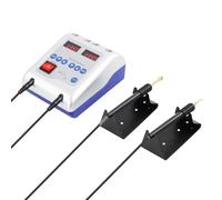 RUETERY Cera dentata elettrica 6 in 1 con display a LED e doppio ago, 20-50 W, temperatura regolabile 50-200 °C, punte per incisione in rame per tecnologia dentale e gioielli, con 2 portapenne