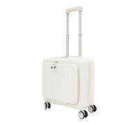 RUETERY Trolley a mano da 18 pollici, mini valigia, bagaglio a mano, trolley con ruote, mini valigetta rigida ABS, porta USB, 4 ruote a 360°, per viaggi brevi, colore nero