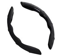 RUFD 2 Pezzi Auto Coprivolante per Audi A3 Sportback 8Y 8V, Protezione per Volante Segmentata Copri in Pelle Scamosciata Traspirante Antiscivolo Accessori,A Black