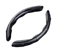 RUFD 2 Pezzi Auto Coprivolante per Cupra Ateca/Born/E-Racer/Formentor/Leon/TCR, Protezione Segmentata Durevole Volante Traspirante Antiscivolo Decorazione Interna Accessori,A Black