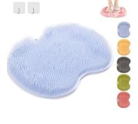 Rufenpurify Silicone Shower Foot Scrubber Mat - for Back/Feet,Wall-Mounted Non-Slip Suction Cups & Non-Slip,Bottom Suction Cup is Non-Slip No Shed,Moderate Hardness Obvious Clean Effect (Blue)