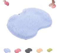 Rufenpurify Silicone Shower Foot Scrubber Mat, Solespa Hands-Free Silicone Foot Scrubber Mat, with Non-Slip Suction Cups and Drain Holes (Blue)