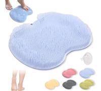 Rufenpurify - Tappetino in silicone per la doccia, con ventose antiscivolo e fori di scarico, facile da pulire (1 pezzo)