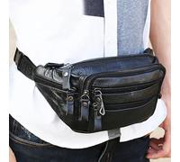 Rufevee Borsa Robusta della Cinghia degli Uomini del Cuoio Genuino con Il Grande stoccaggio Impermeabile, Ideale per i Lavoratori ed i viaggiatori del Sito