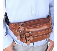 Rufevee Borsa Robusta della Cinghia degli Uomini del Cuoio Genuino con Il Grande stoccaggio Impermeabile, Ideale per i Lavoratori ed i viaggiatori del Sito