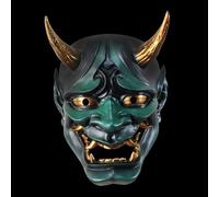 Rufevee Maschera da Demone di Colore Giapponese di Halloween Bonjour Noh Kabuki Maschera da Festa per Il Ballo dei Cento Fantasmi in Resina