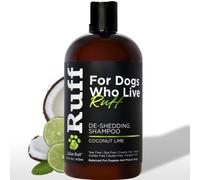 Ruff di Lillian Ruff Deshedding Dog Shampoo | Coconut lime | Vitamina E omega-3 aloe e olio di cocco | Allevia per aver versato prurito e punti caldi