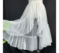 Ruffles Lolita Donna Rete Pizzo a Portafoglio Puro one piece Ragazza Shiny Tulle