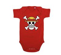 Ruffy Straw Hat Logo Tute e Tutine, Bimbo Baby Ruffy One Monkey Anime Piece Zoro, Farbe2:Rot;Größe2:56