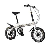 RUFTUP mini bici pieghevole, 16 pollici, velocità variabile, doppio freno a disco, adulto, piccolo scooter