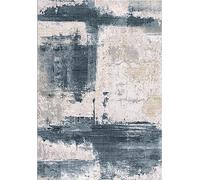 RUG BRANCH Silvia - Zerbino scandinavo per interni, 60 x 50 cm, colore: blu/beige, moderno, per ingresso, corridoio, bagno e cucina
