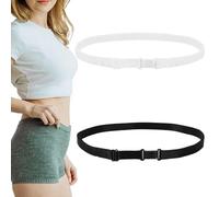 RUGBOL Lot de 2 bandes de serrage pour pulls courts, bande réglable pour pulls courts, bande élastique pour rentrer les pulls, outils pour transformer la façon dont vous portez vos hauts (style 1)