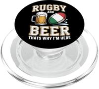 Rugby e birra Ecco perché sono qui Bandiera italiana Tifosi PopSockets PopGrip per MagSafe