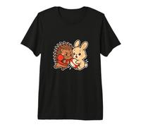 Rugby Hedgehog vs Bunny Tackle Maglietta Premium