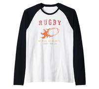 Rugby: nessun Cuscinetto, nessun Casco, Solo Palle Maglia con Maniche Raglan