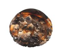 Rugby on Fire Cuffia da doccia da donna a doppio strato, riutilizzabile, design di grandi dimensioni adatto a tutte le lunghezze dei capelli, adatto per ragazze, spa e uso domestico.