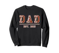 Rugby papà dal 2015 Compleanno Padre Festa Vintage Felpa