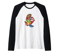 Rugby Pappagallo Cattura Cartone Anim Maglia con Maniche Raglan