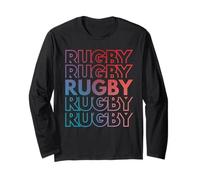 Rugby Rugby Rugby Bold Sport Fan Maglia a Manica