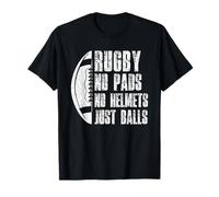 Rugby Senza tamponi Senza caschi Solo palloni Rugby Lover Football Maglietta
