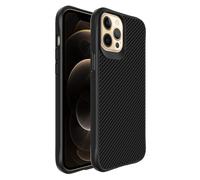 IMOSHION Rugged Hybrid Carbon Cover per Apple iPhone 12 Pro Max, Nero