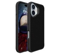 IMOSHION Rugged Hybrid Carbon Cover per Apple iPhone 16 Plus, Nero
