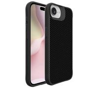 IMOSHION Rugged Hybrid Carbon Case Custodia per Apple iPhone 16e/iPhone 17e, Nero